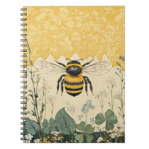 Vintage Honey Bee Wildflower Garden (5) Notebook