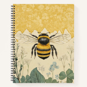 Vintage Honey Bee Wildflower Garden (5) Notebook