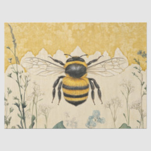 Vintage Honey Bee Wildflower Garden (5) Tissue Paper