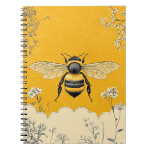 Vintage Honey Bee Wildflower Garden (6) Notebook