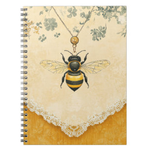 Vintage Honey Bee Wildflower Garden (7) Notebook