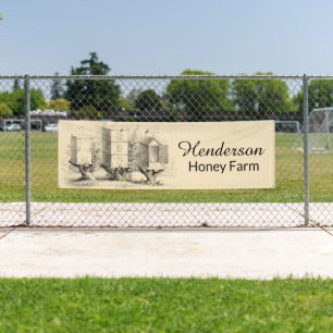 Vintage Honey Hive and Bee Business Banner