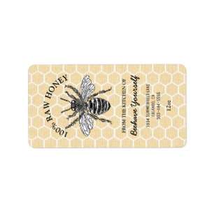 Vintage Honeybee Honey Jar Label