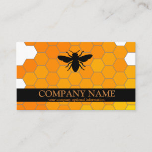 Vintage Honeycomb Bee BeeKeeper Honey Apairist Bus Business Card