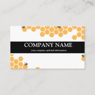 Vintage Honeycomb Bee BeeKeeper Honey Apairist Bus Business Card