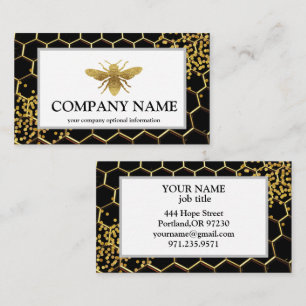 Vintage Honeycomb Bee BeeKeeper Honey Apairist Business Card