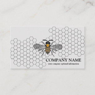 Vintage Honeycomb Bee BeeKeeper Honey Apairist Business Card