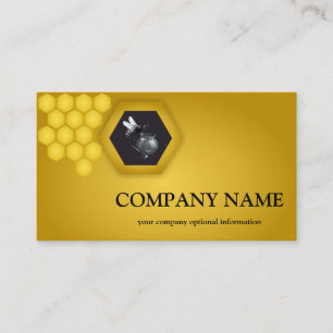 Vintage Honeycomb Bee BeeKeeper Honey Apairist Business Card
