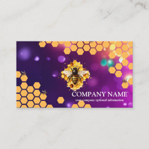 Vintage Honeycomb Bee BeeKeeper Honey Apairist Business Card