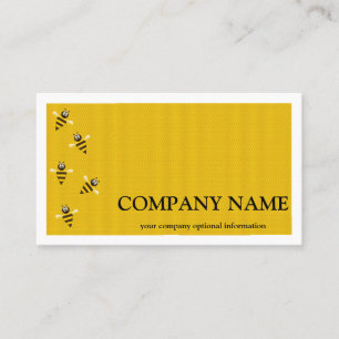 Vintage Honeycomb Bee BeeKeeper Honey Apairist Business Card