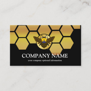 Vintage Honeycomb Bee BeeKeeper Honey Apairist Business Card