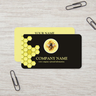 Vintage Honeycomb Bee BeeKeeper Honey Apairist Business Card