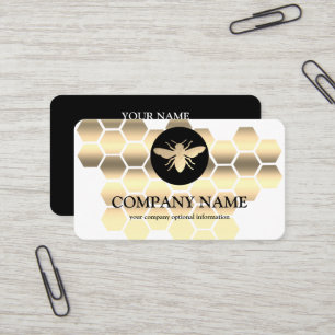 Vintage Honeycomb Bee BeeKeeper Honey Apairist Business Card