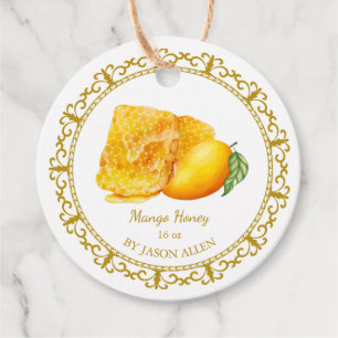 Vintage Honeycomb Mango Infused Honey Hang Tag