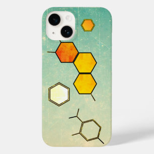 Vintage Honeycomb Molecule iPhone 14 Case
