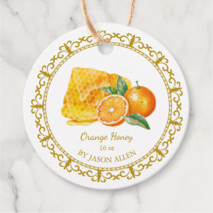 Vintage Honeycomb Orange Infused Honey Hang Tag