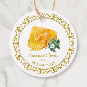 Vintage Honeycomb Peppermint Honey Hang Tag