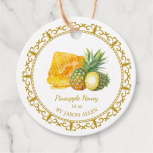 Vintage Honeycomb Pineapple Honey Hang Tag
