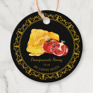 Vintage Honeycomb Pomegranate Honey Hang Tag