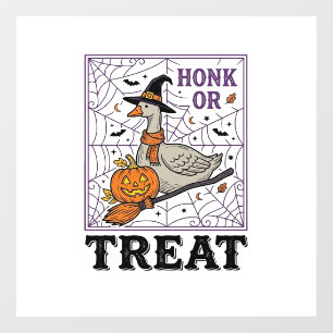Vintage Honk Or Treat Witch Goose Halloween Shirt_ Window Cling