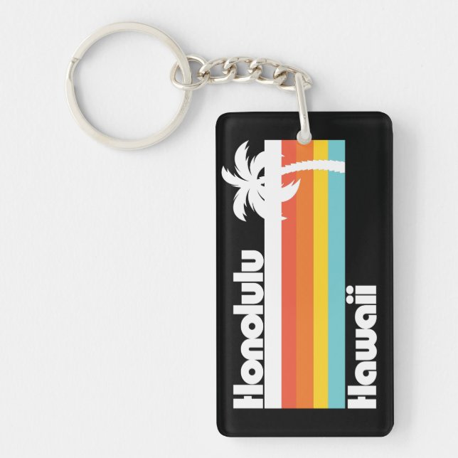 Vintage Honolulu Hawaii Keychain (Front)