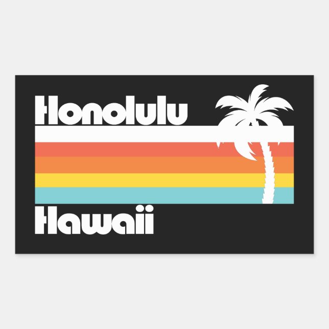Vintage Honolulu Hawaii Sticker (Front)