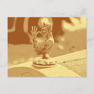 Vintage Hood Ornament Postcard