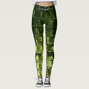 VINTAGE "HORNBACK" ALLIGATOR  AVACADO LEGGINGS
