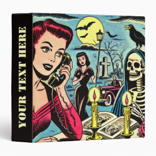 Vintage Horror Comics Illustration Binder