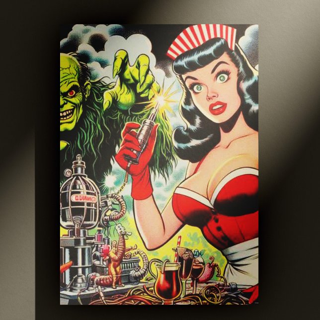 Vintage Horror Comics Postcard (Creator Uploaded)