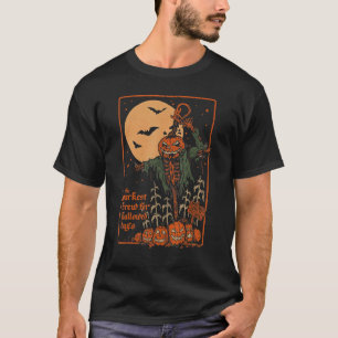 Vintage Horror Halloween Poster Darkest Halloween  T-Shirt