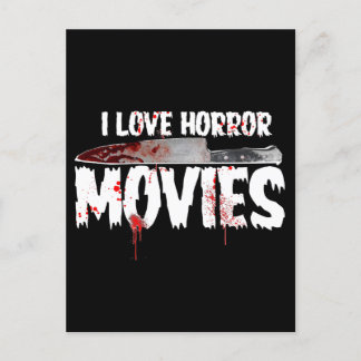 vintage horror movie art postcard
