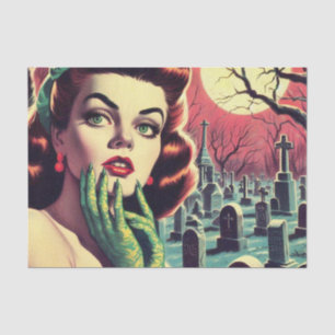 Vintage Horror Pin Up Tissue Paper