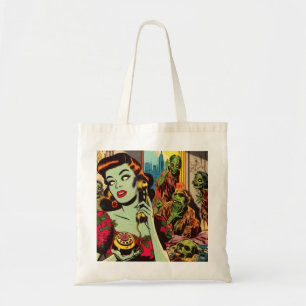 Vintage Horror Zombie Comics Tote Bag