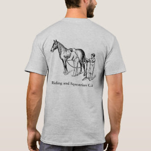 VINTAGE Horse Clipping Illustration Monogram tee