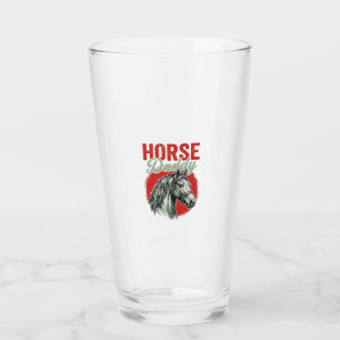 Vintage Horse Daddy Engraving Glass