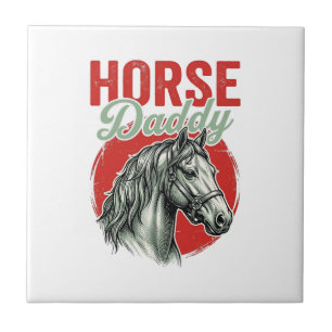 Vintage Horse Daddy Engraving Tile