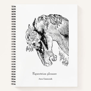 Vintage horse equestrian success personalized notebook