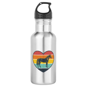 Vintage Horse Heart Sunset Vector Design_1 532 Ml Water Bottle