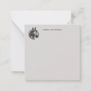 Vintage Horse Monogrammed Card