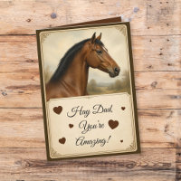Vintage Horse Portrait Farm Dad Father’s Day