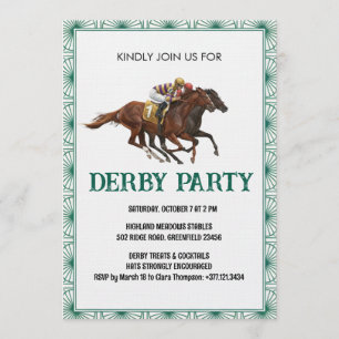 Vintage Horse Race Derby Party Invitation