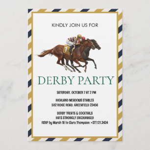 Vintage Horse Race Derby Party Invitation