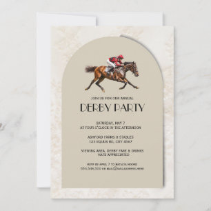 Vintage Horse Race Jockey Derby Party Invitation