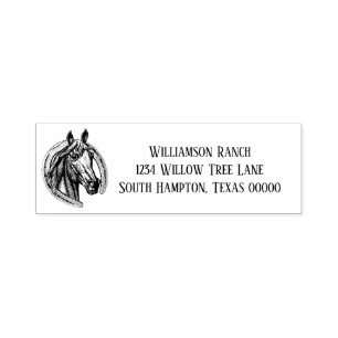 Vintage Horse Return Address Self-inking Stamp