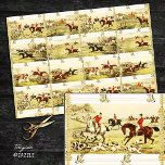 Vintage Horse Riders and Hounds Hunting Tissue Paper<br><div class="desc">Vintage book illustrations* featuring elegant riders on galloping horseback and chasing hounds in the English country. This classic design evokes traditional rural sophistication and will appeal to all equestrian lovers. 
*The analysis of the hunting field,  illustr. by Henry Alken (1784-1851)</div>