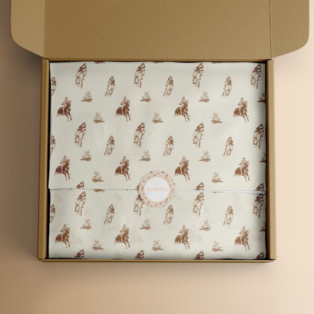 Vintage Horse Riding Pattern Tissue Paper (Creator Uploaded)