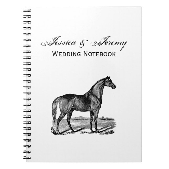 Vintage Horse Standing Notebook (Front)