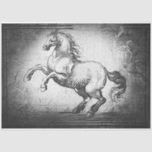 Vintage Horse Tissue or Decoupage Paper