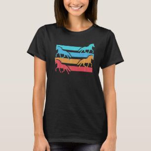 Vintage Horses Retro Horse Fans Dressage Equestria T-Shirt